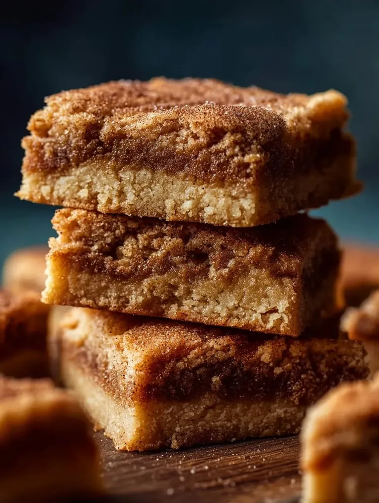 A stack of cake bars.