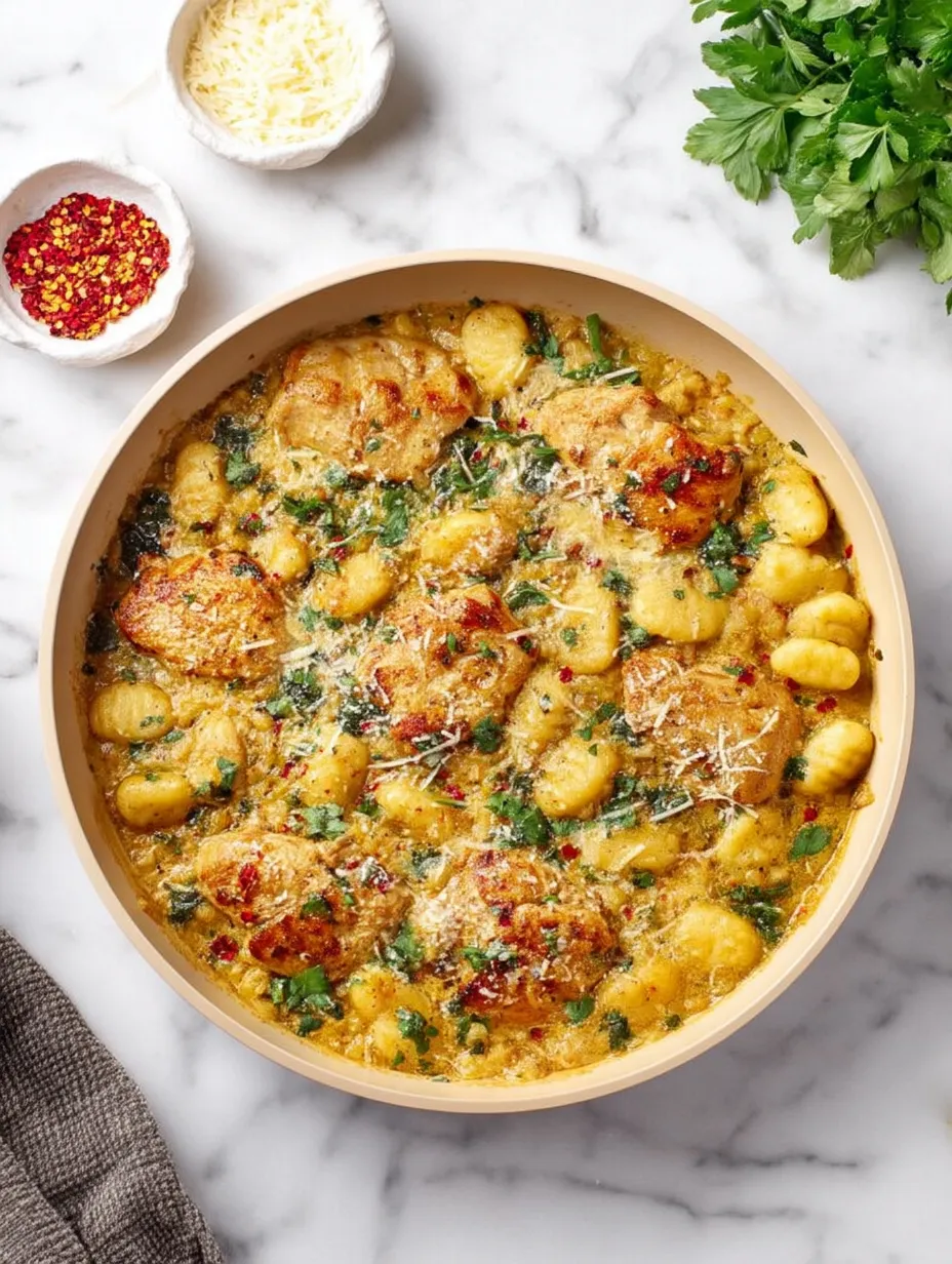 A bowl of food with chicken and pasta.