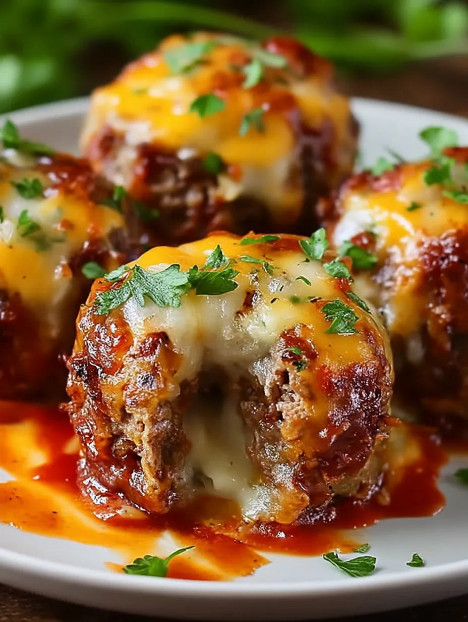 A plate of meatballs with cheese on top.