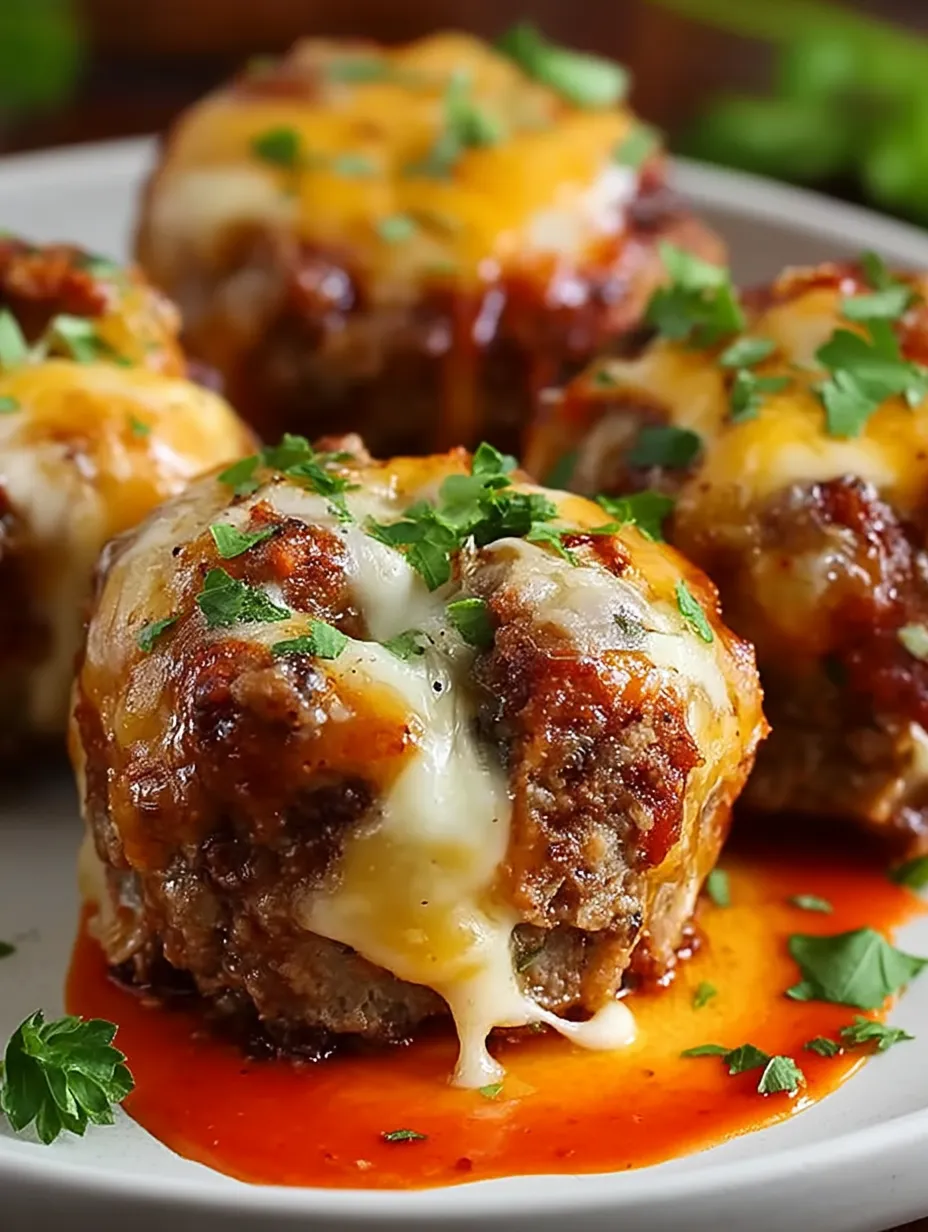 A plate of meatballs with cheese on top.