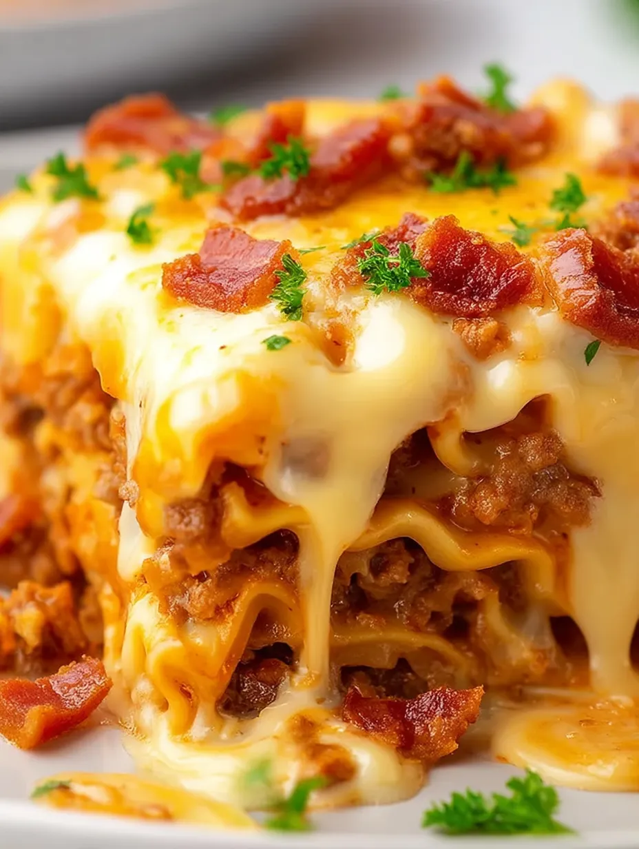 A cheesy casserole with bacon and chives.