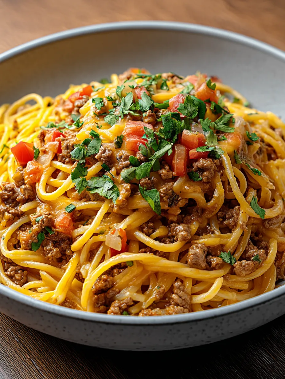 A bowl of spaghetti with meat sauce and tomatoes.