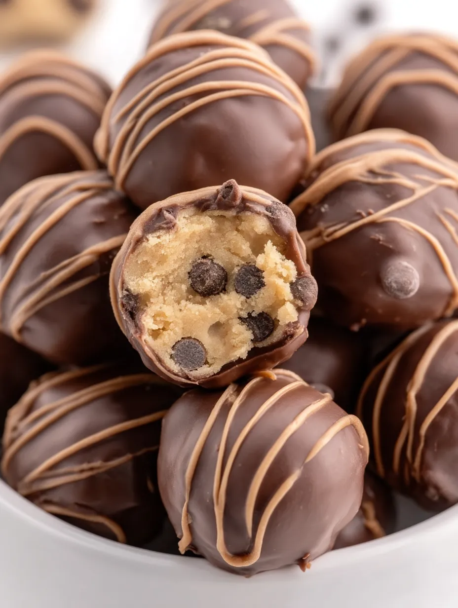 A bowl of chocolate candies with a cookie in the middle.