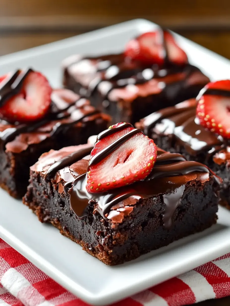 A chocolate cake with strawberries on top.