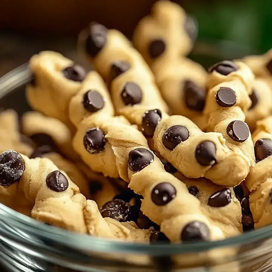 A bowl of chocolate chip cookies.