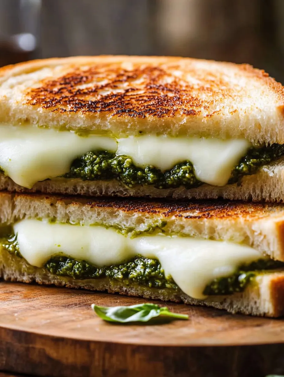 Two pieces of cheese and spinach sandwiches.