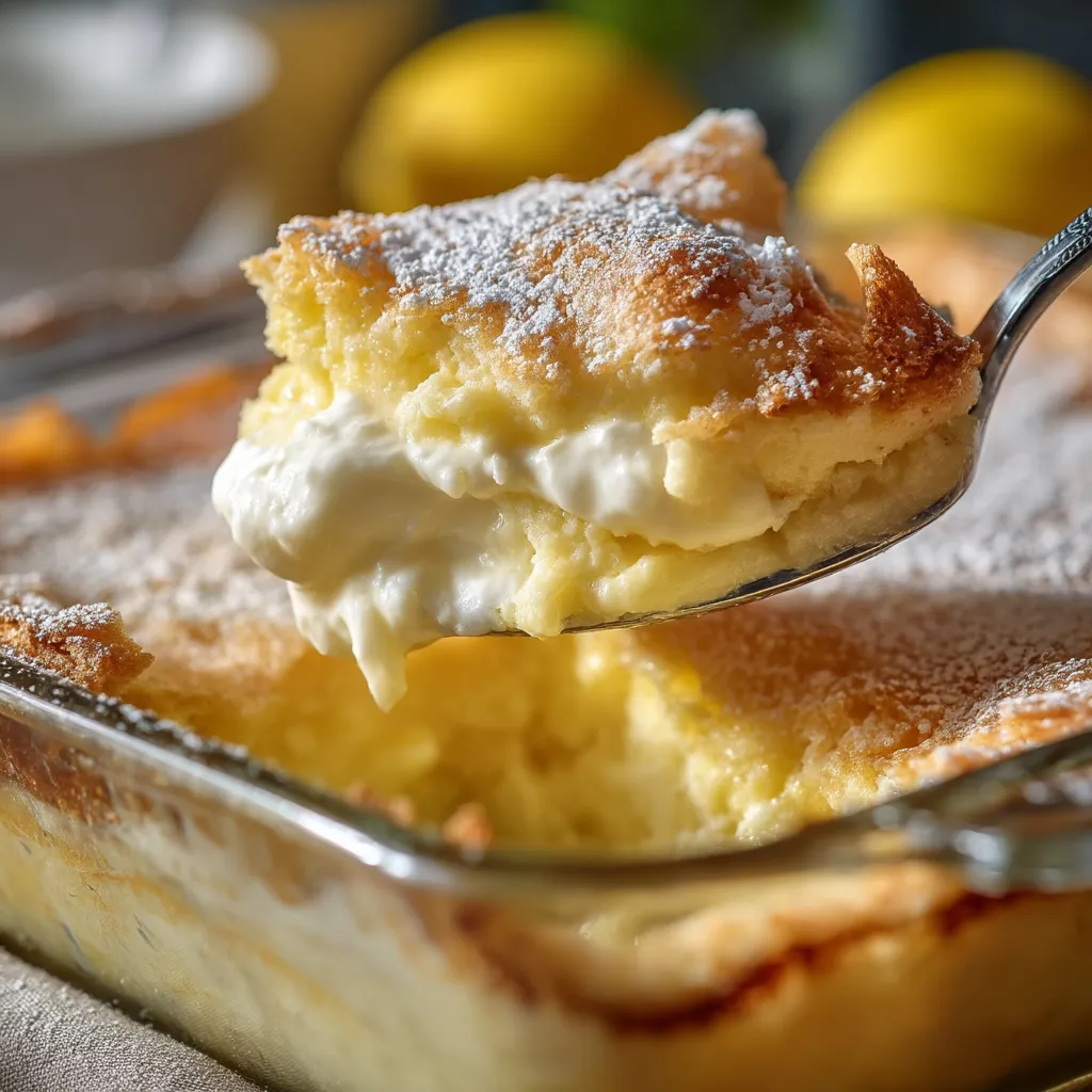 A spoon is scooping up a piece of food.