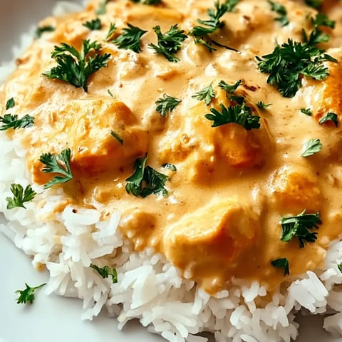 A plate of rice with a creamy sauce.