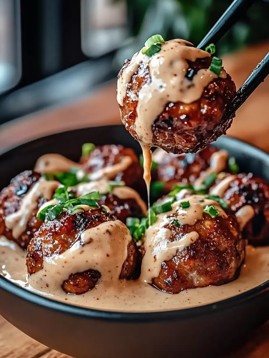 A bowl full of saucy meatballs.