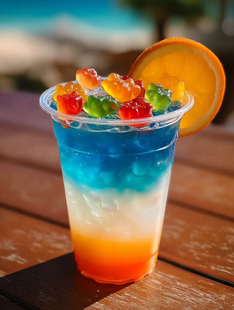 Punch in a glass with an orange slice sitting up top.