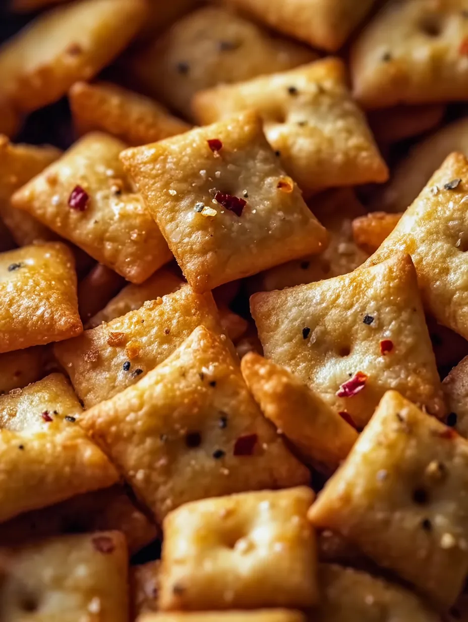 A stack of pepperoni and cheese crackers.