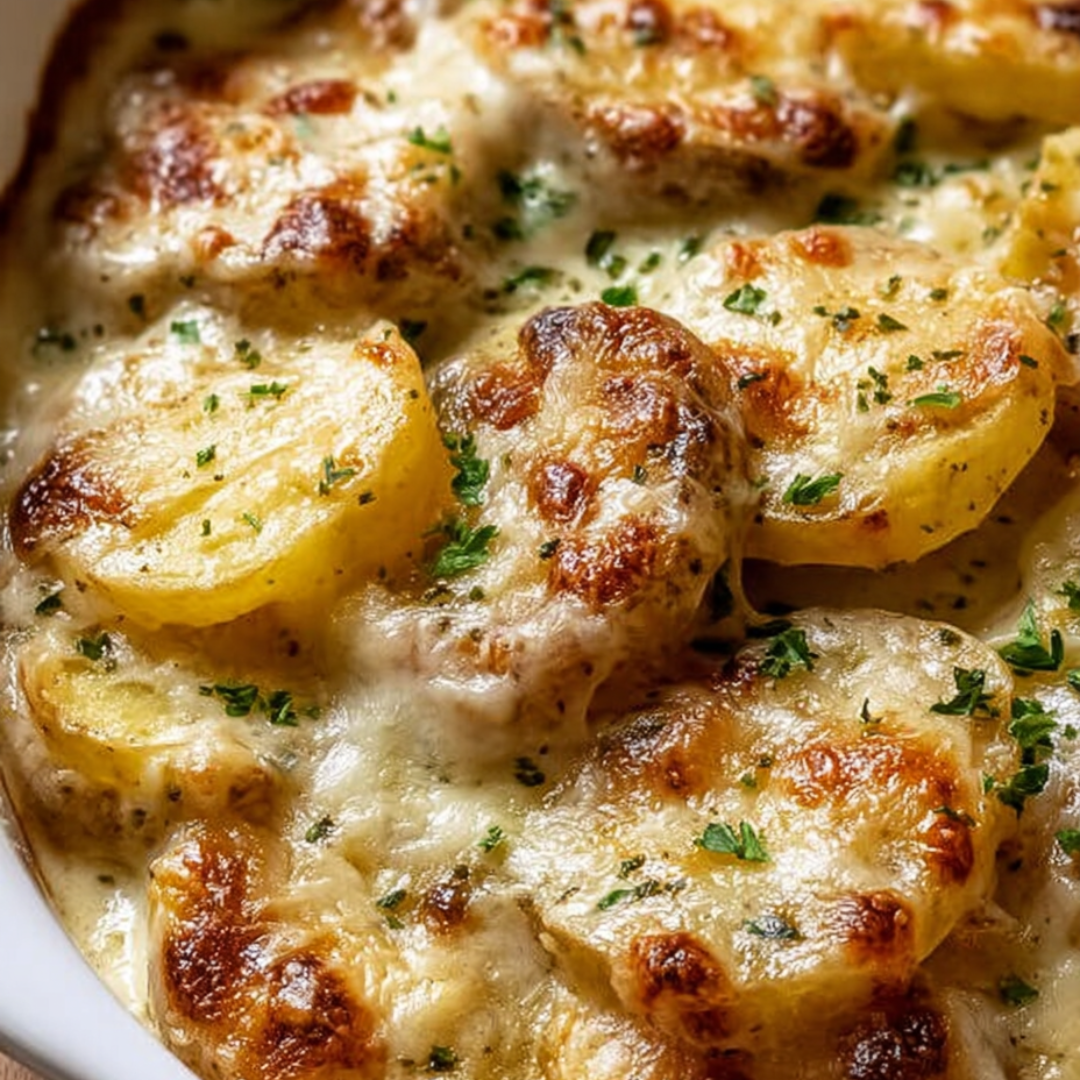 A bowl of food with a green herb on top.