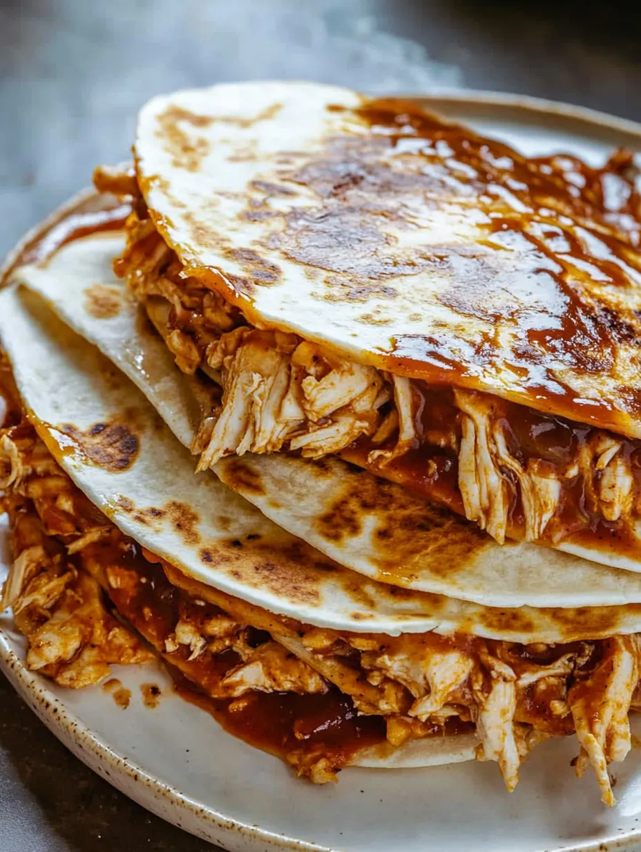 A pile of chicken pita wraps.