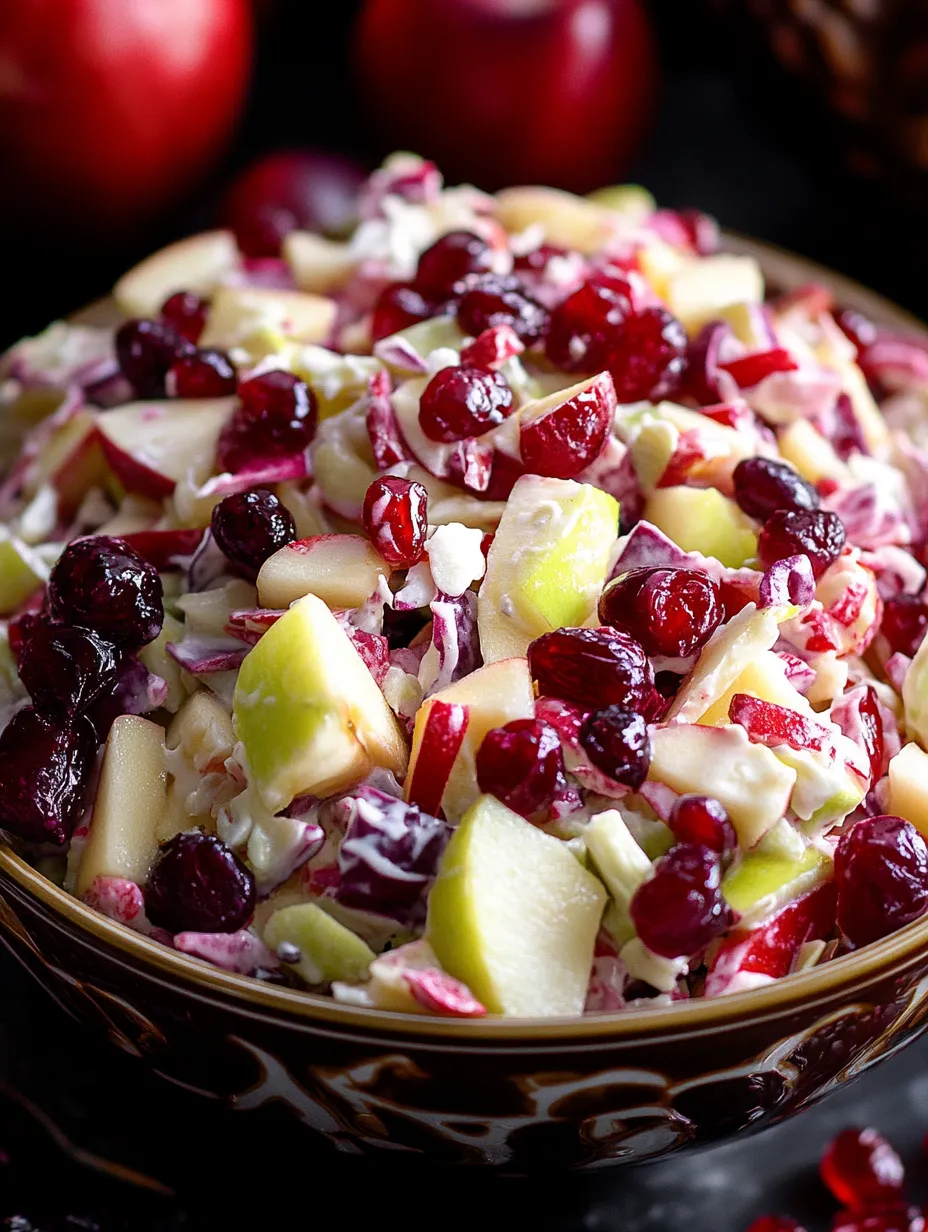 A big bowl stuffed with apples and cranberries.