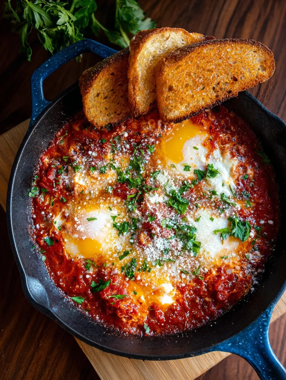 A bowl with eggs and slices of bread.