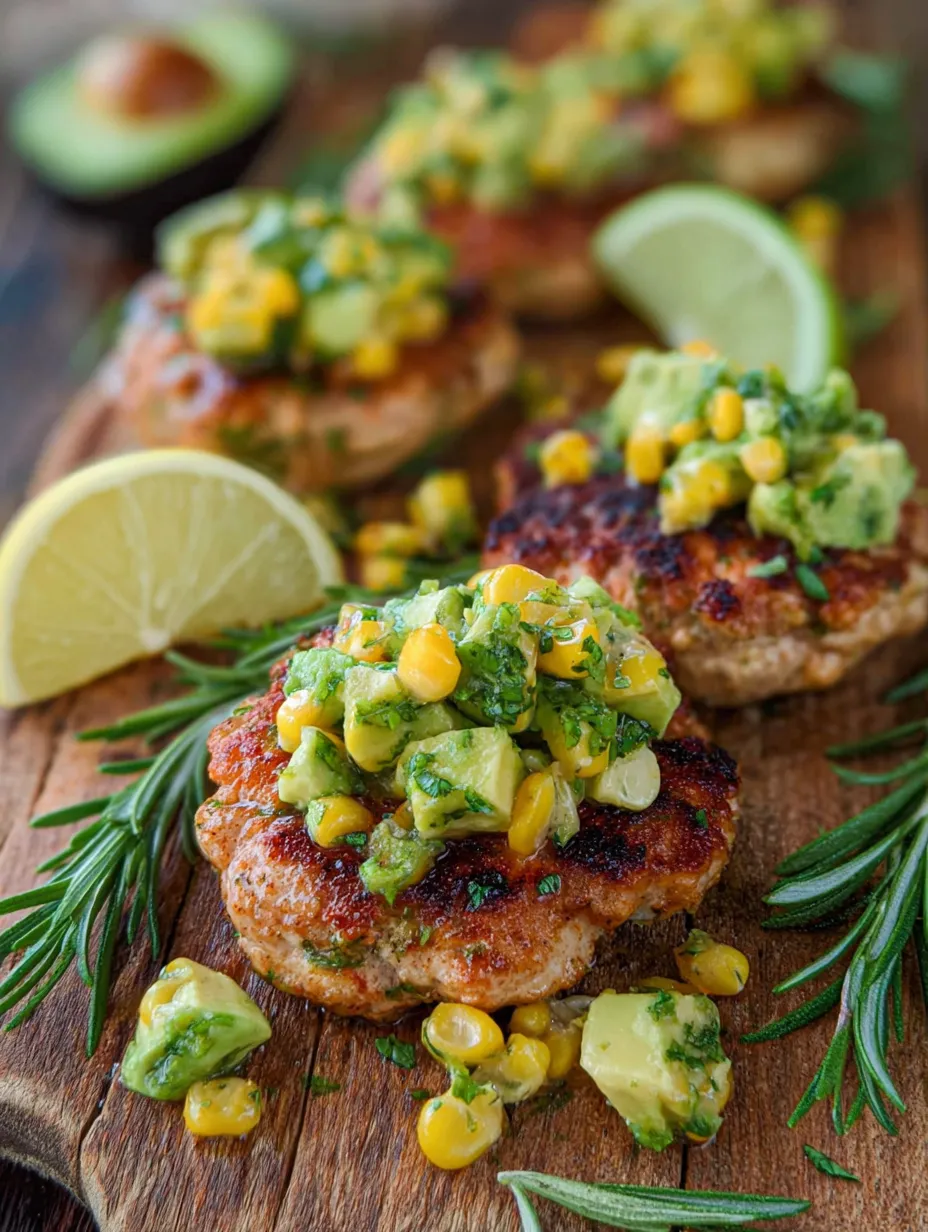A plate stacked with food and a lemon wedge.