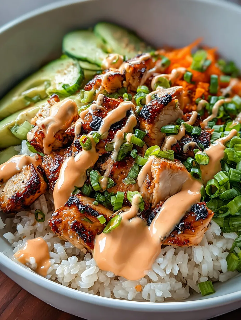 A bowl of rice with meat and veggies.