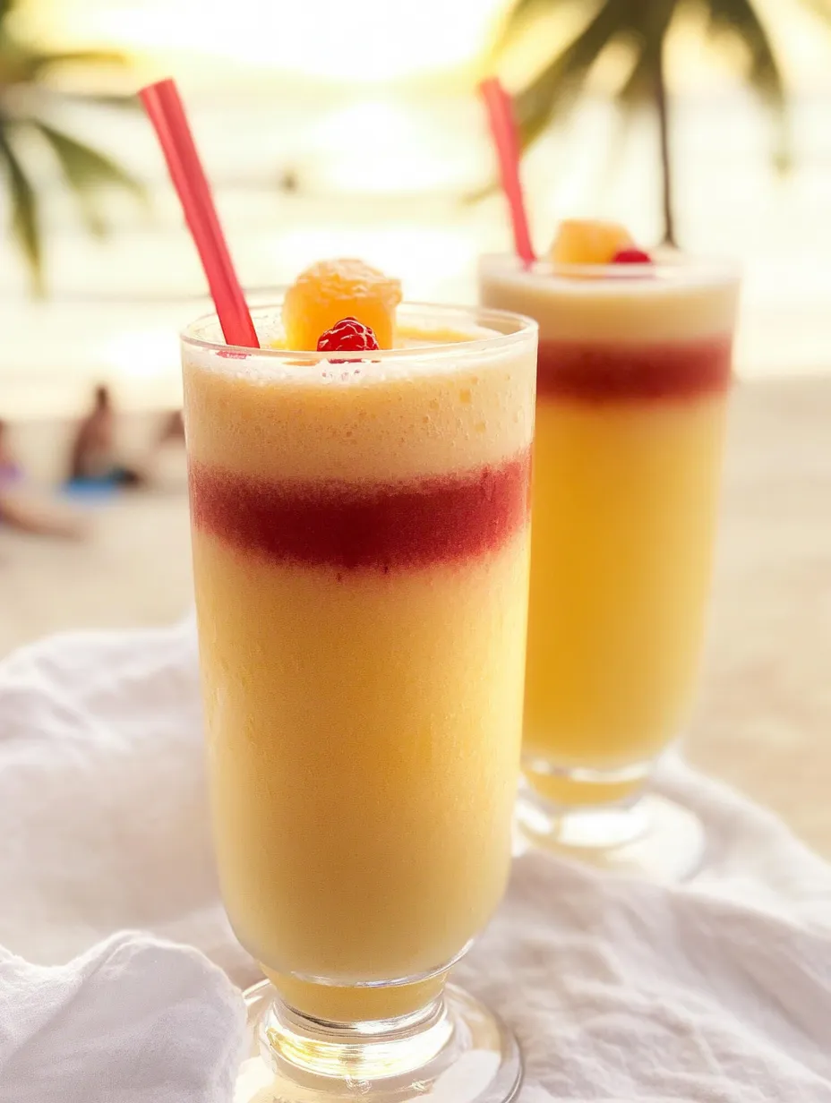 Orange drinks with fun striped straws.