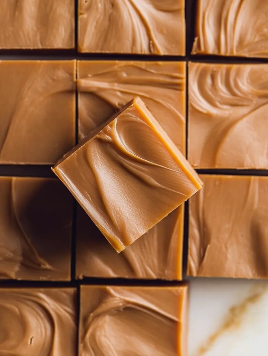 A chunk of caramel with a bite missing.