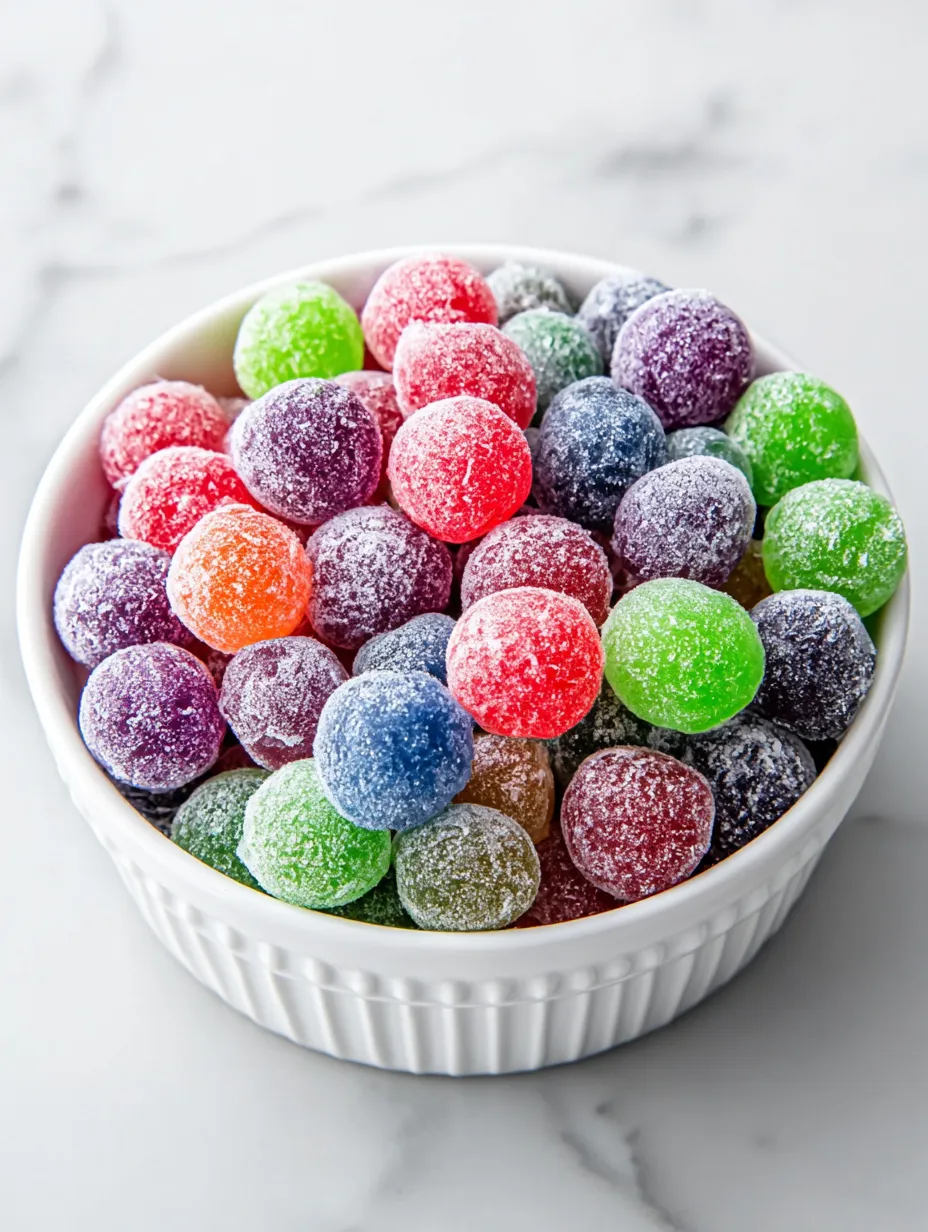 A bowl of colorful candy.