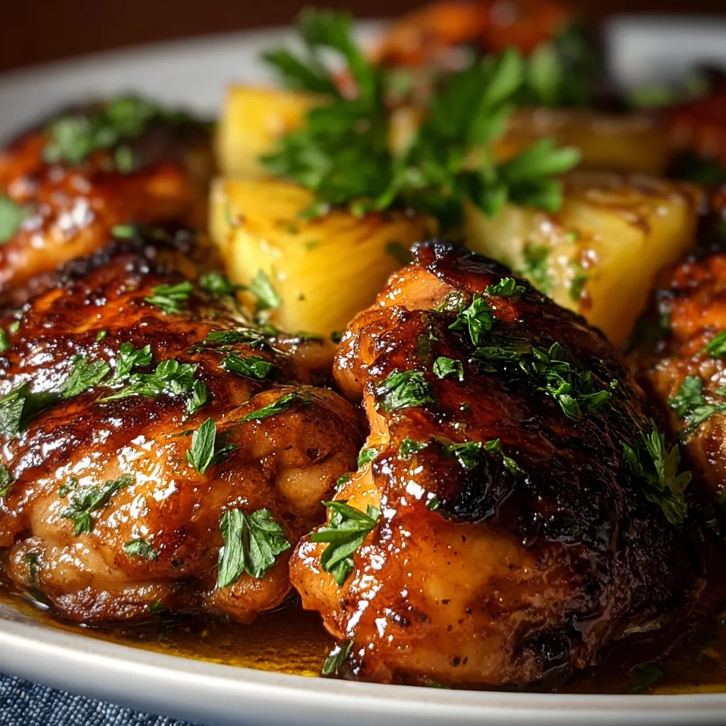 Chicken with herbs.