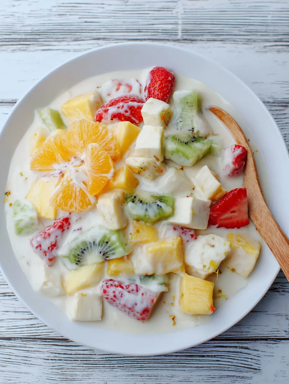 A white bowl packed with fruit pieces.