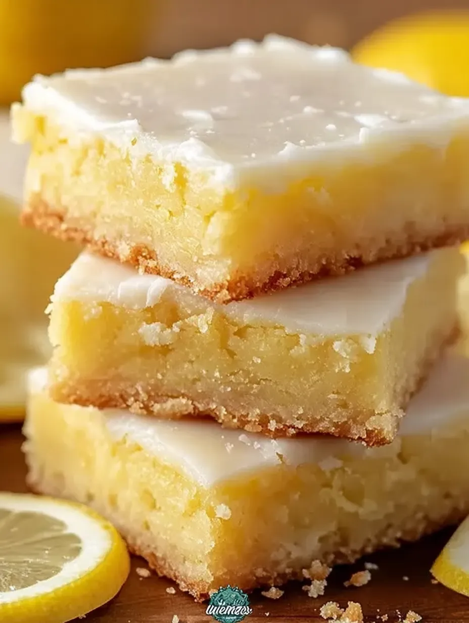 A stack of lemon squares.