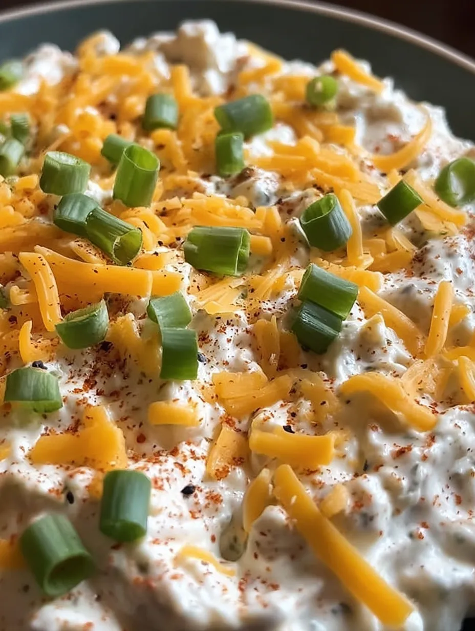 A dish with cheese and green onions.