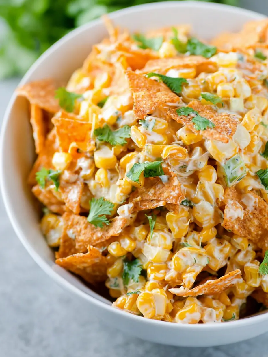 A bowl of corn chips with white cheese.