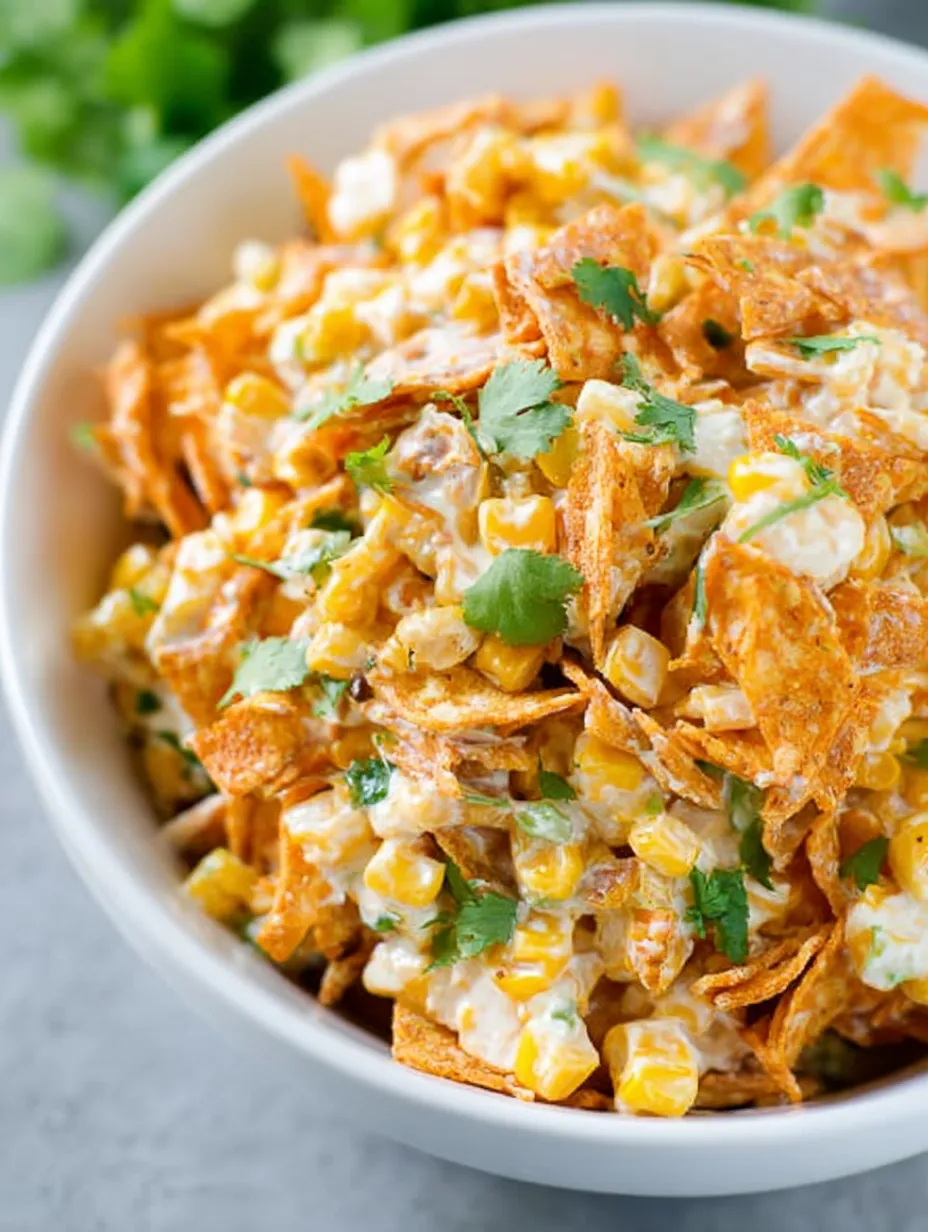 A bowl of corn chips with cheese and jalapenos.