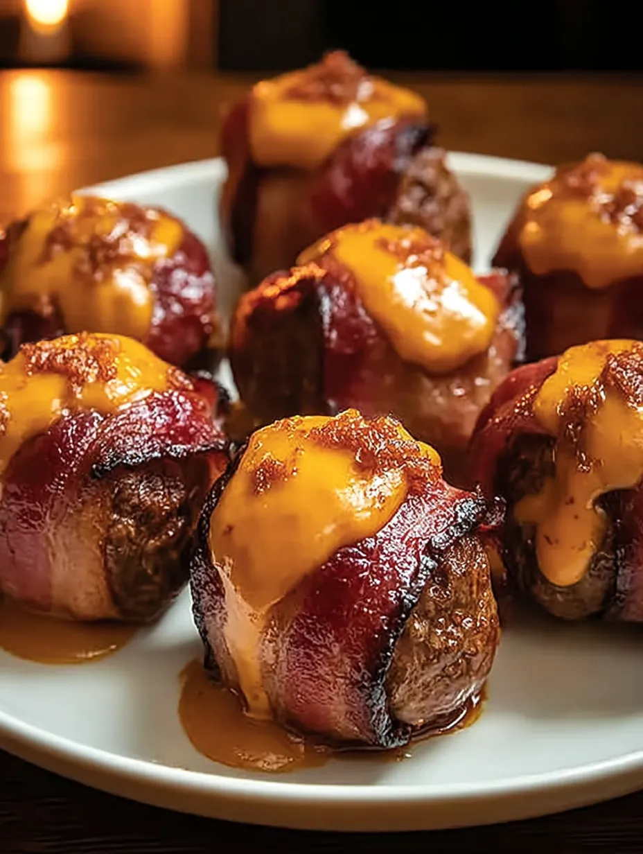 A plate of meatballs with cheese on top.