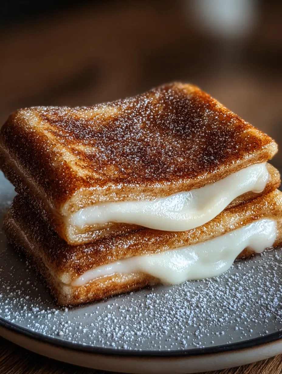 A stack of three grilled cheese sandwiches.