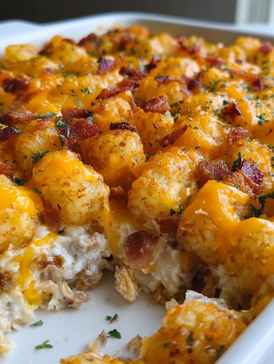 A plate of food with bacon and cheese.
