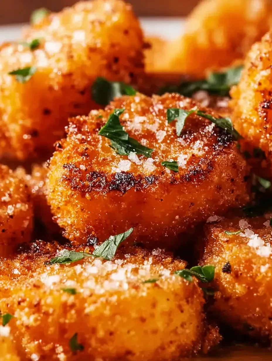 A close up of fried food with salt on it.