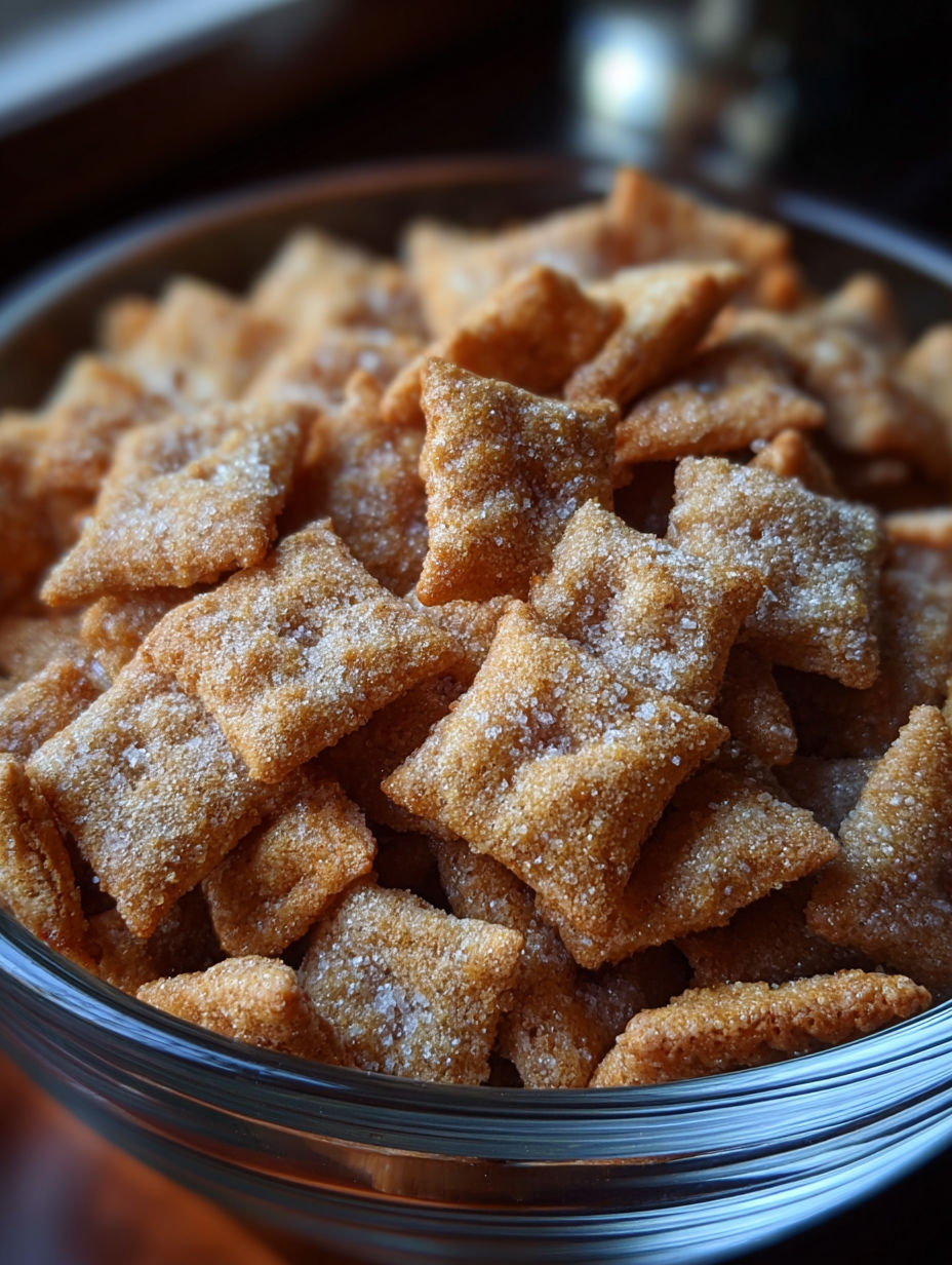 A bowl of cinnamon toast crunch.