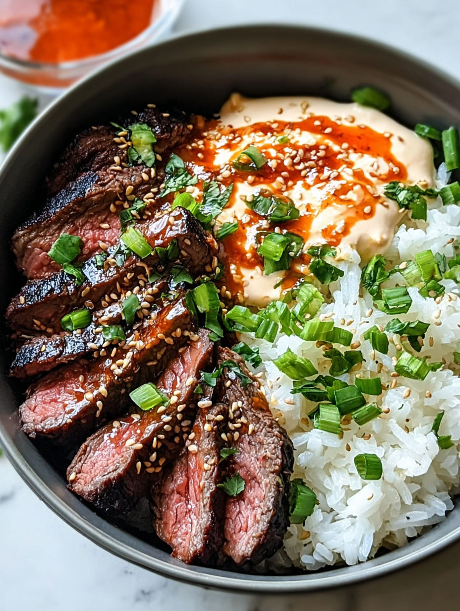 A bowl of food with rice and meat.