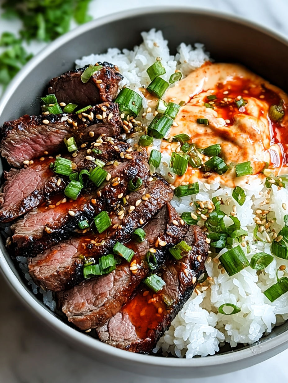 A bowl of food with rice and meat.