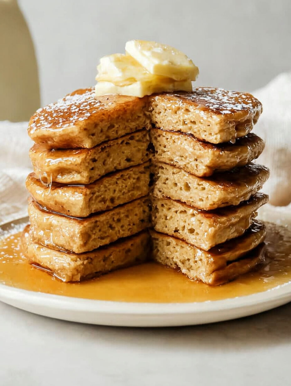 French toast stacked on a plate.
