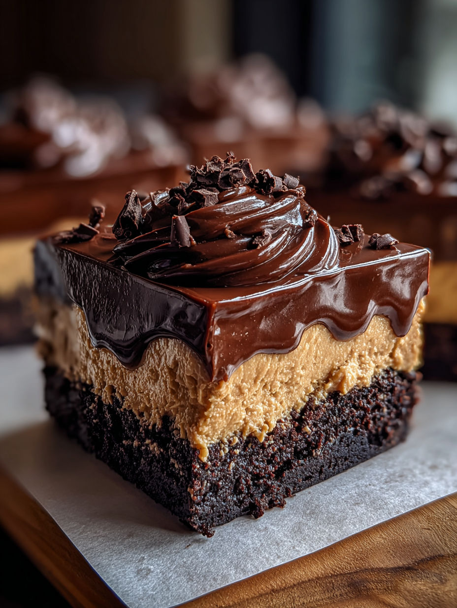 A slice of chocolate fudge topping cake.