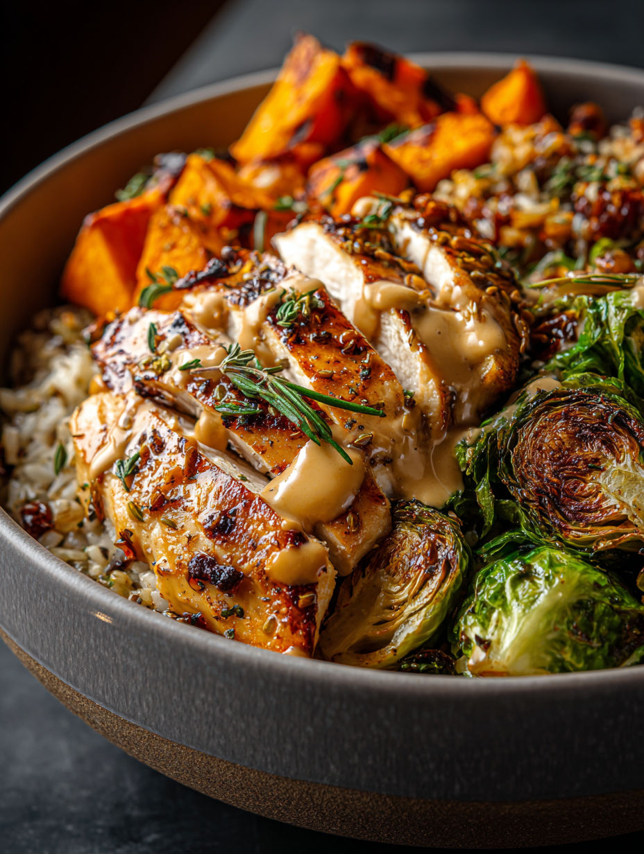 A plate of food with chicken and vegetables.