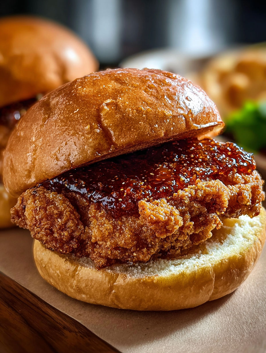A Crispy Hot Honey Chicken Sandwich.