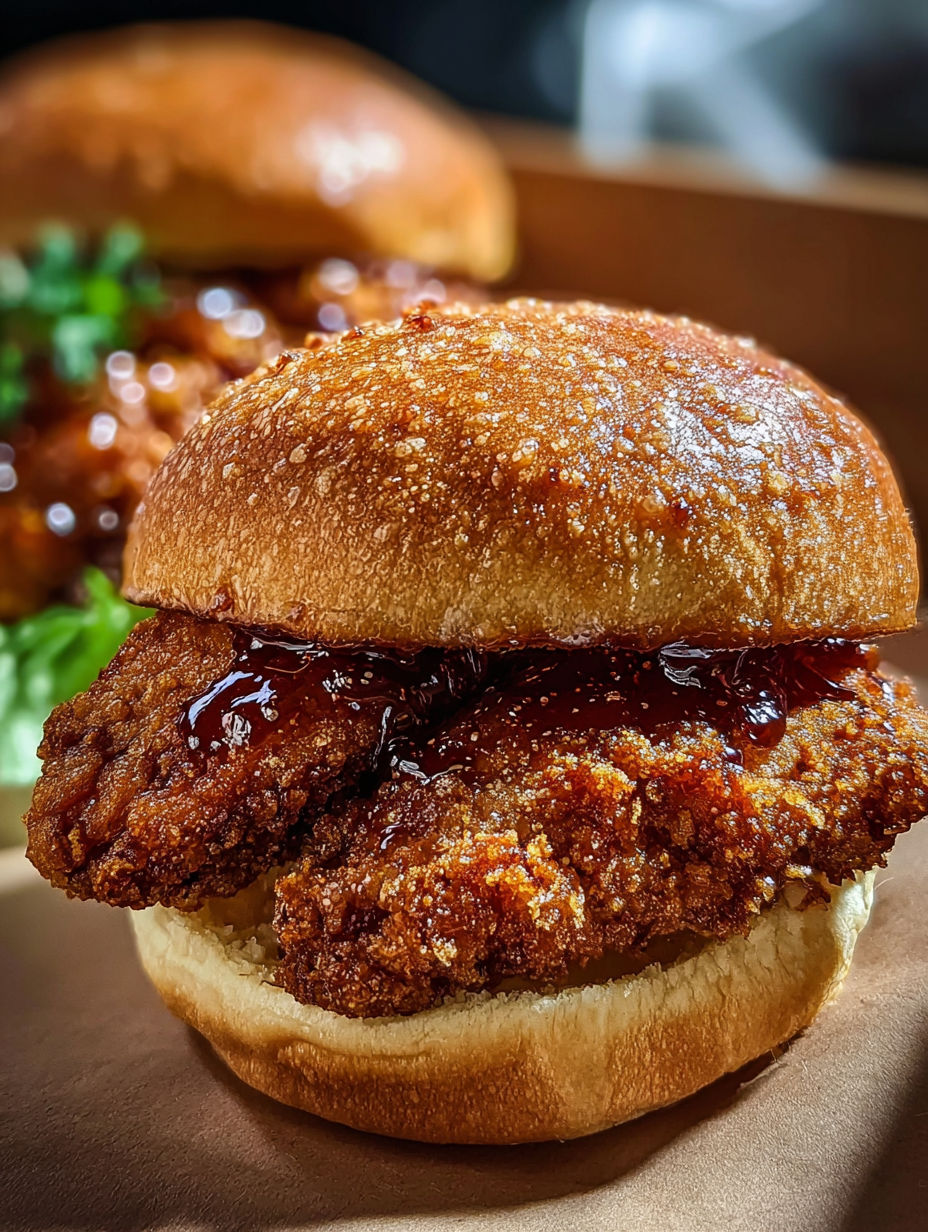 A Crispy Hot Honey Chicken Sandwich.
