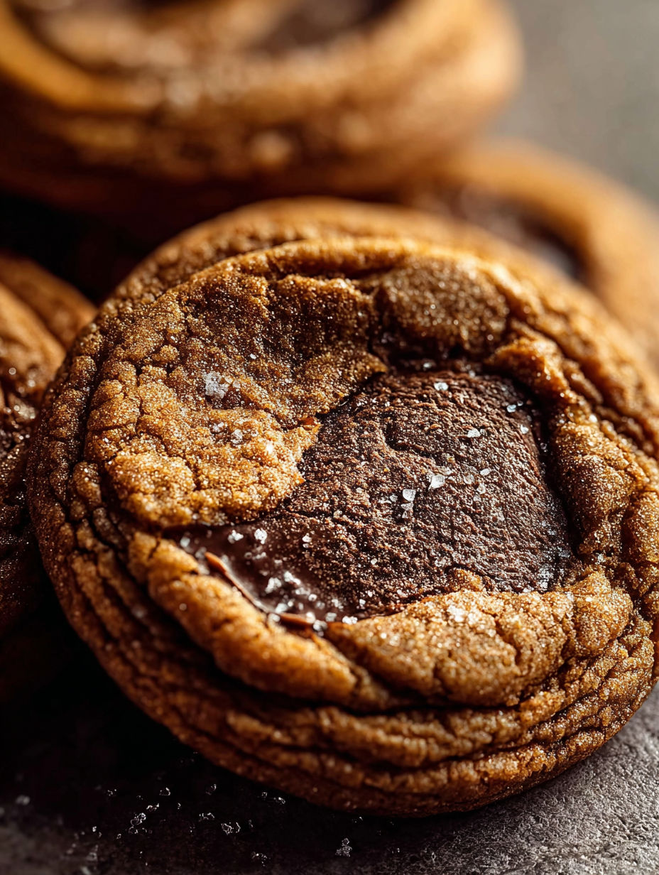 A close up of a cinnamon brown butter cookie.