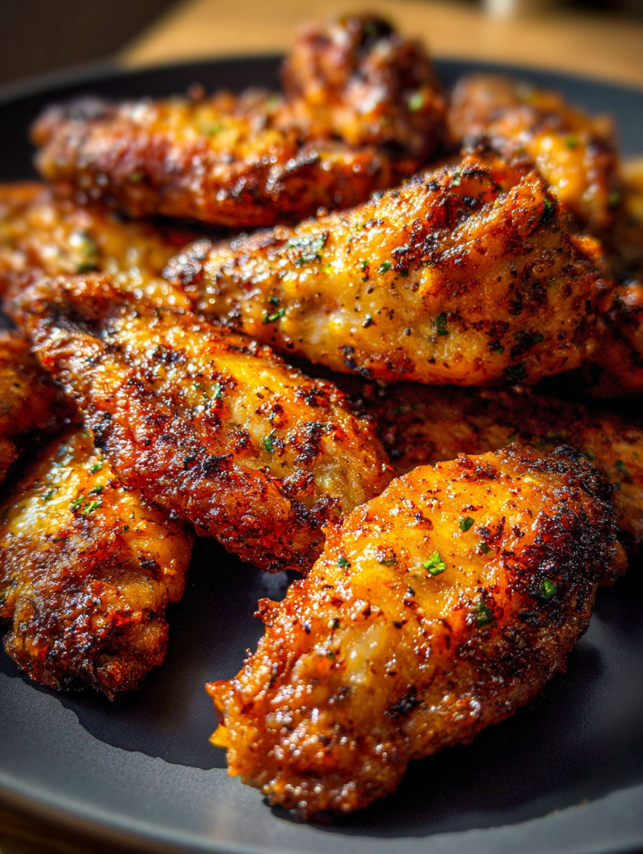 Crispy baked ranch chicken wings.
