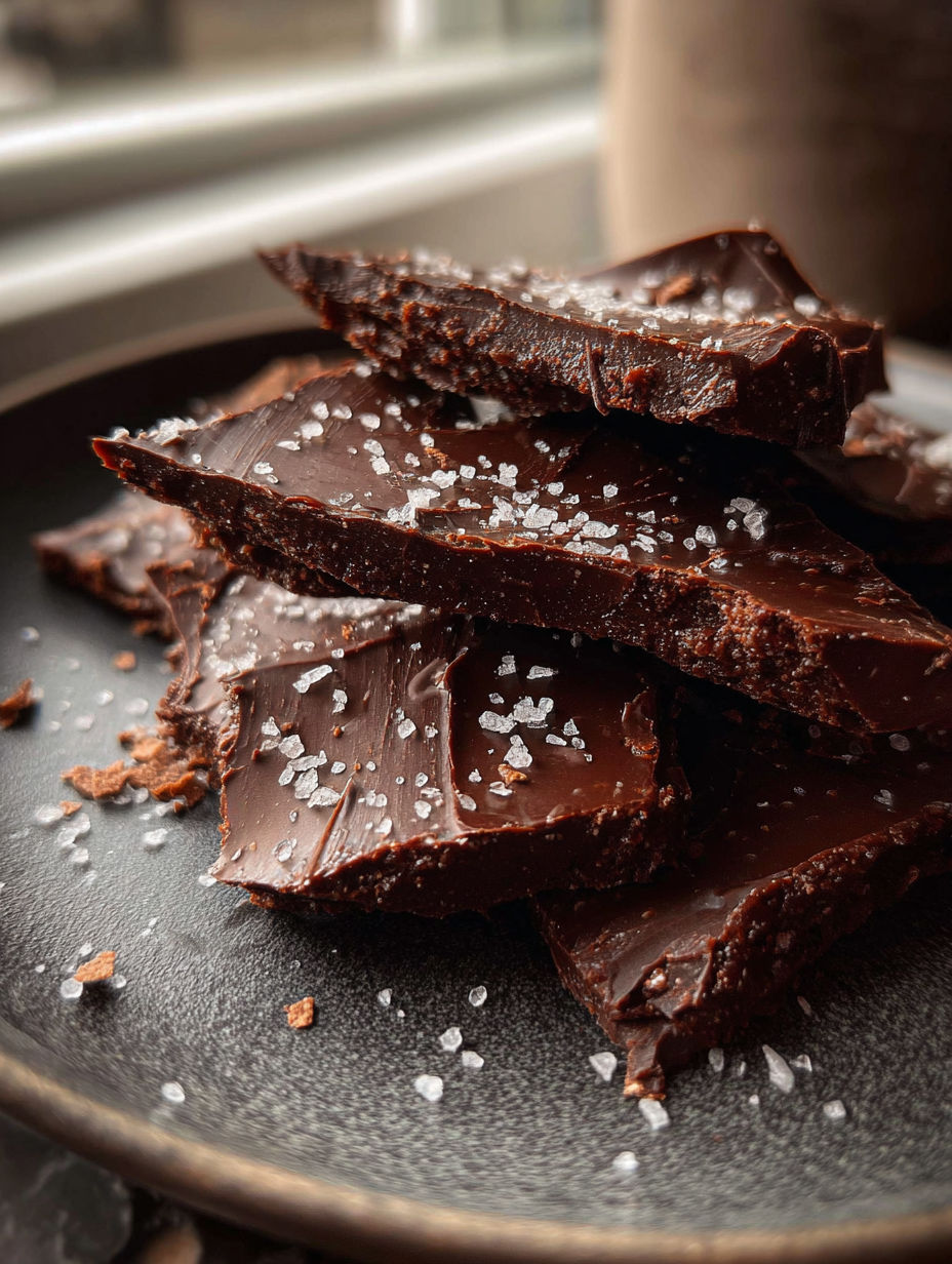 A plate of fudgy protein brownie bark.