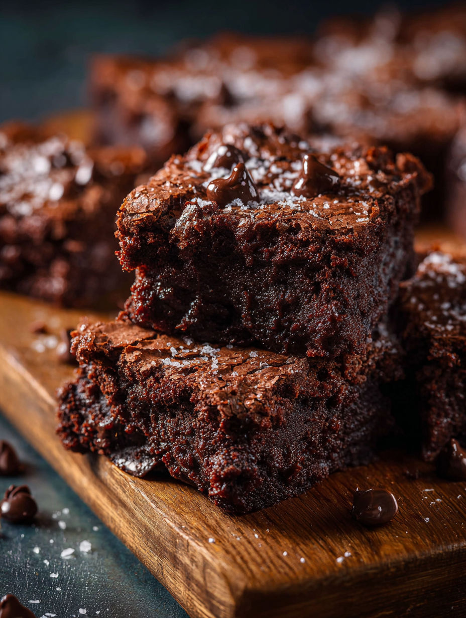 A close up of a chocolate brownie with chocolate drizzle.