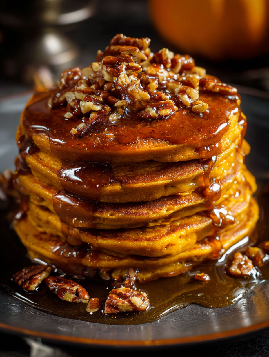 Pumpkin Praline Pancakes.