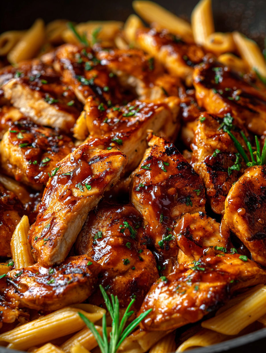 A delicious one-pan tangy honey BBQ chicken meal.