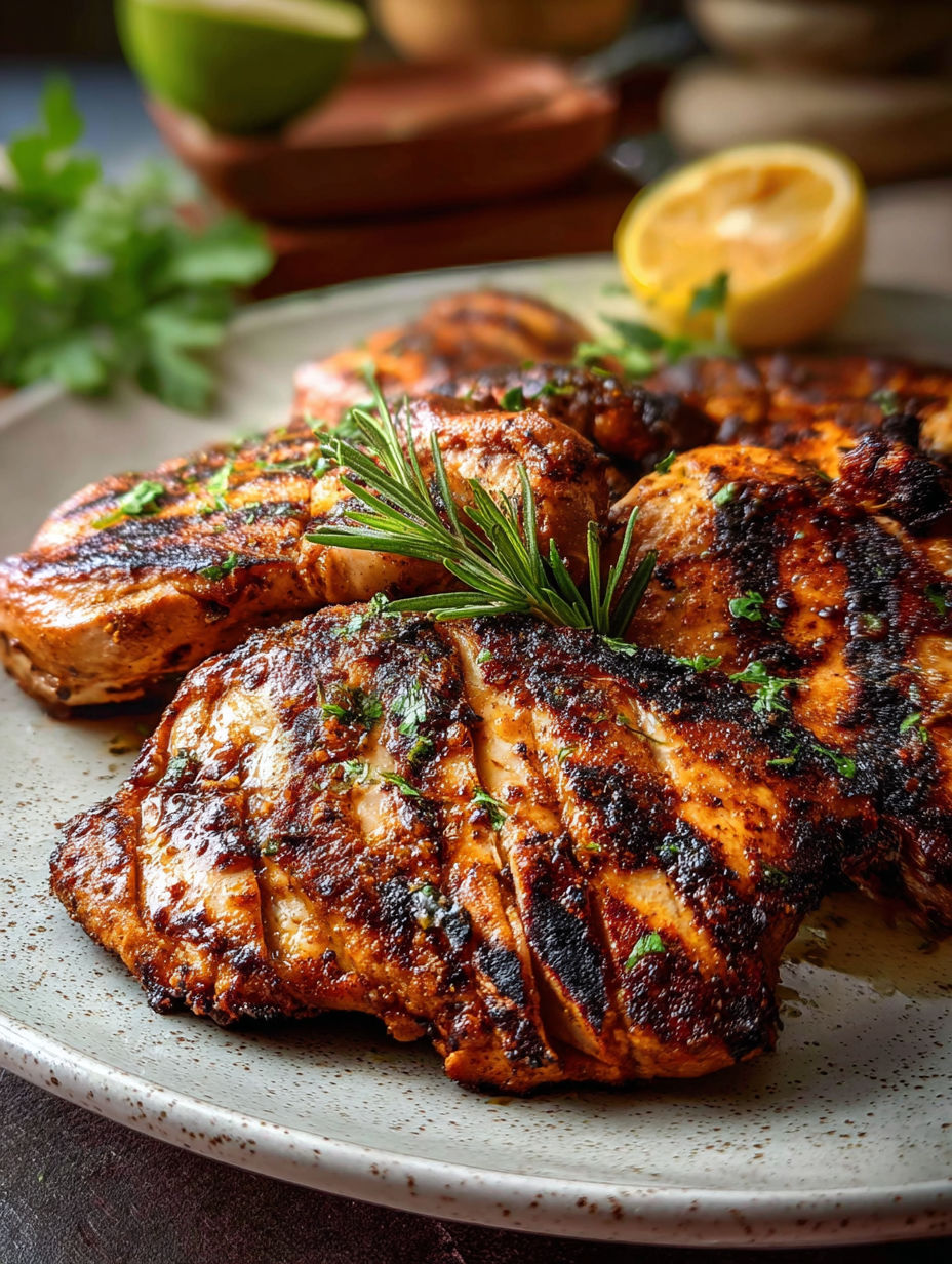 Pollo Asado on a plate.