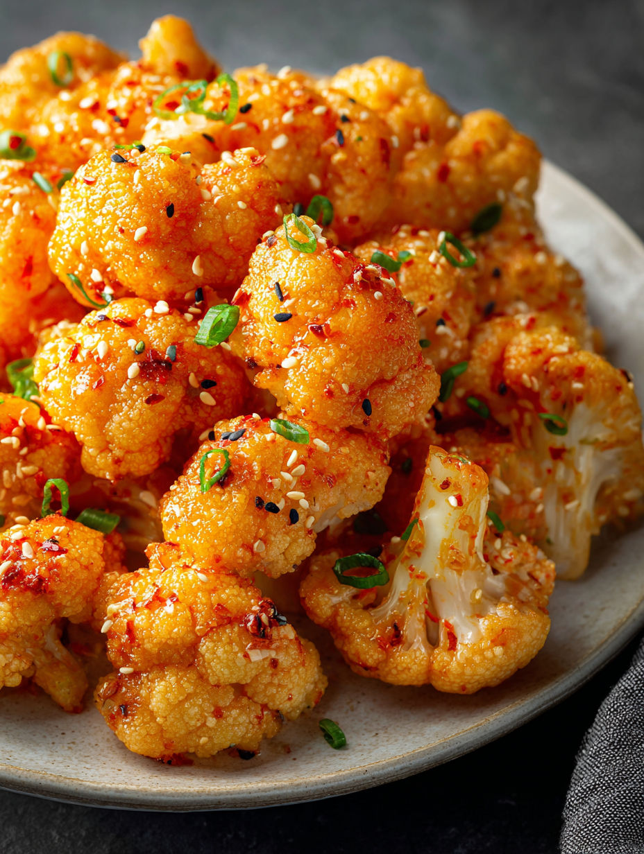 A plate of bang bang cauliflower.